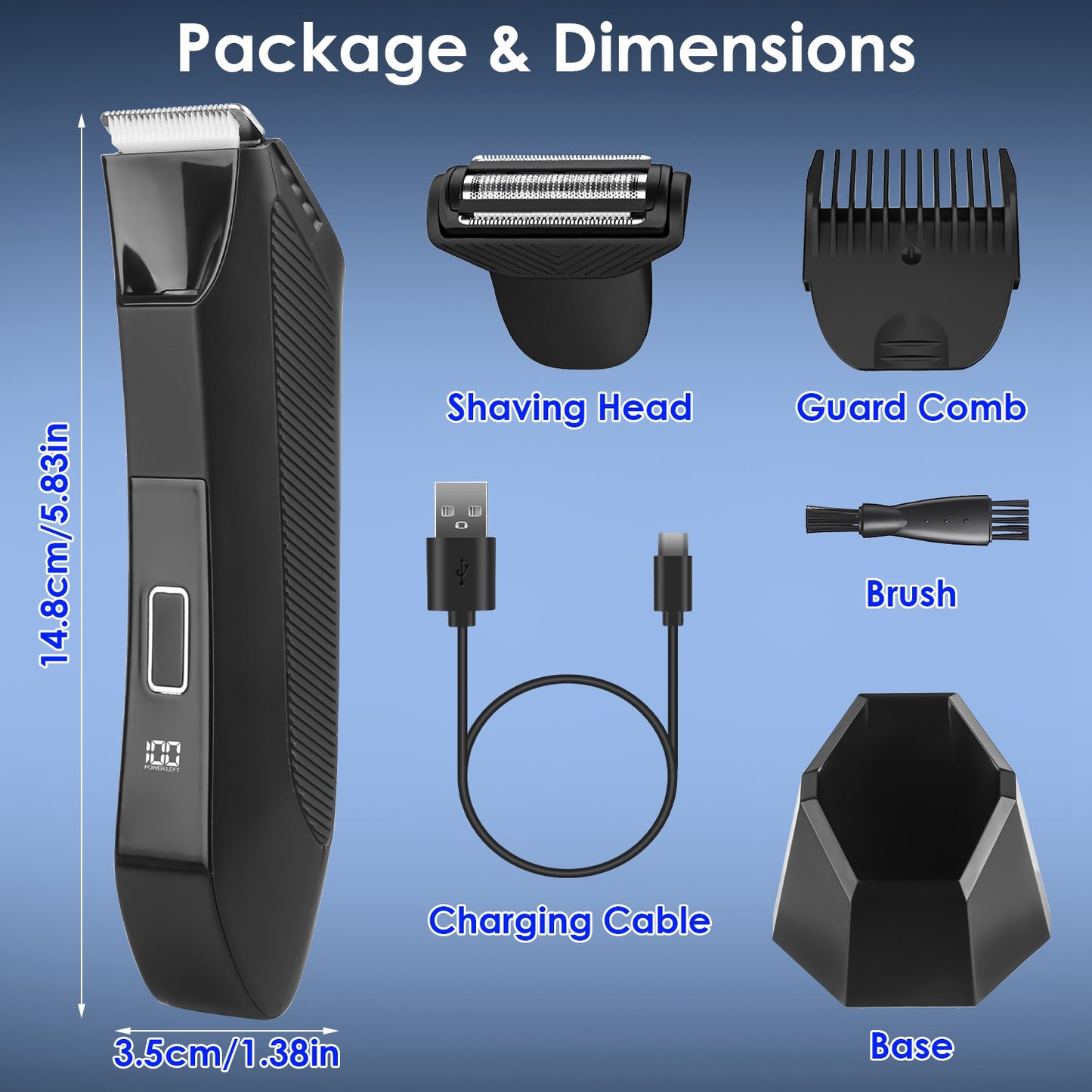 Men's Electric Body Trimmer - 2 in 1