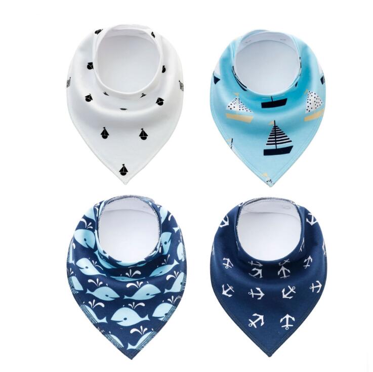 Cotton Baby Bibs Bandana 4pcs