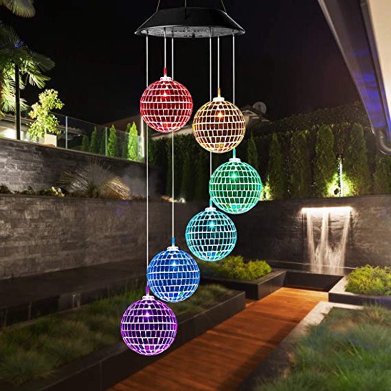Color Changing Solar Wind Chimes