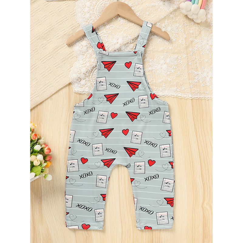 Baby's Casual Heart Pattern Jumpsuit