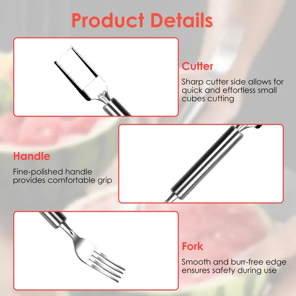 Watermelon Cutter Slicer Fork Stainless