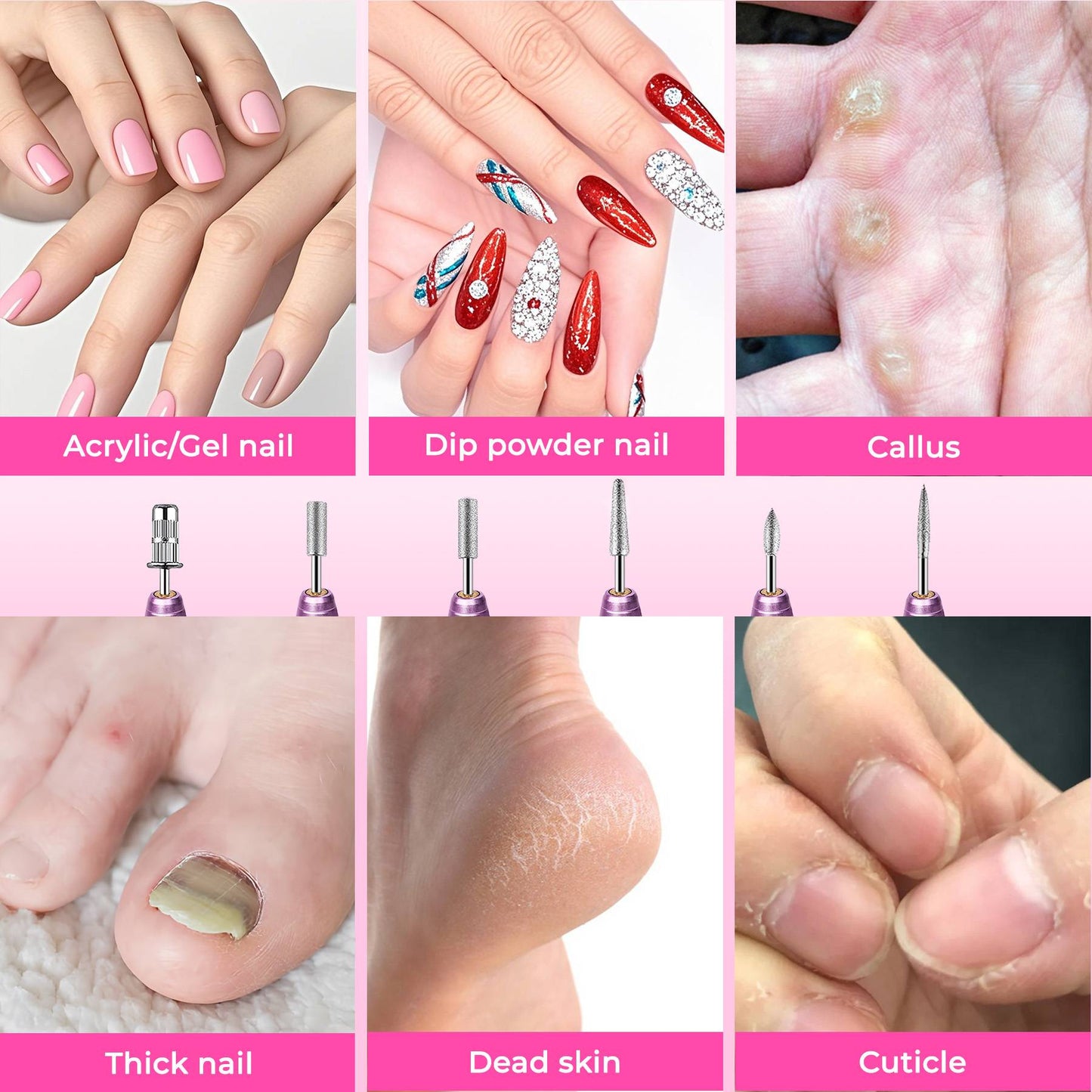 Portable Electric Nail File Kit