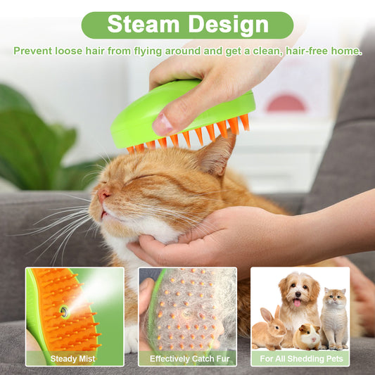 Cat Steam Brush For Shedding