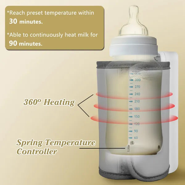 Portable Bottle Warmer With 6 Heating For 5 Hours