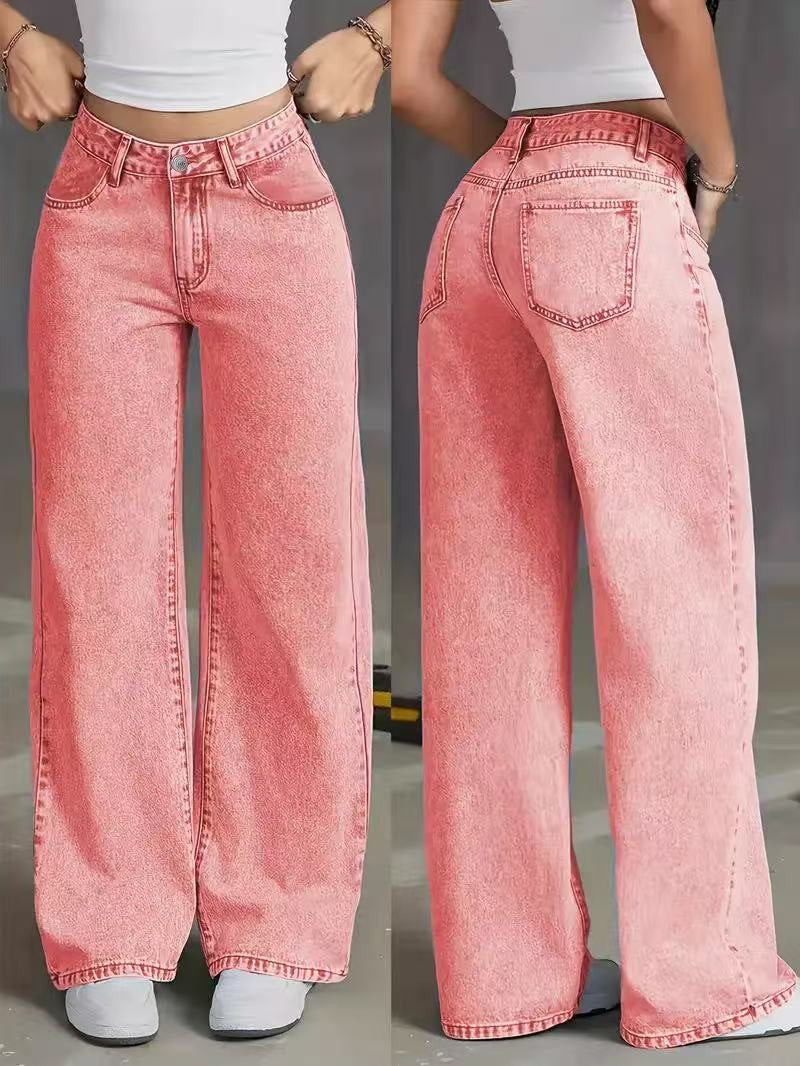 High Waist Straight Jeans
