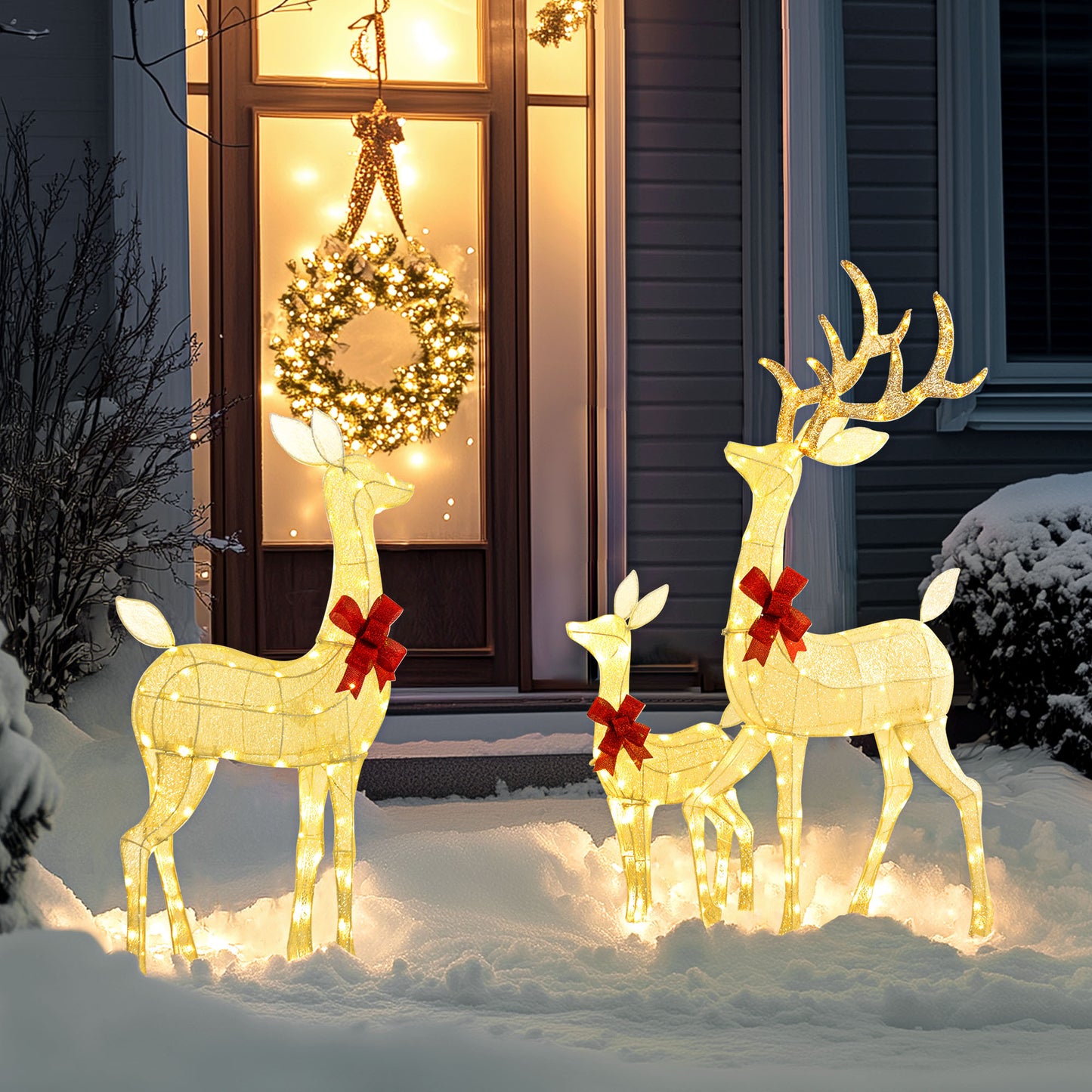 Lighted Reindeer Christmas Decorations