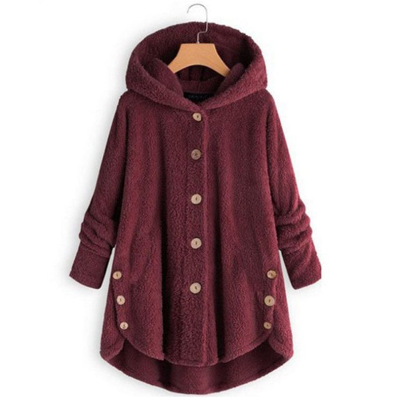 Plus Size Vintage Hooded Cardigan