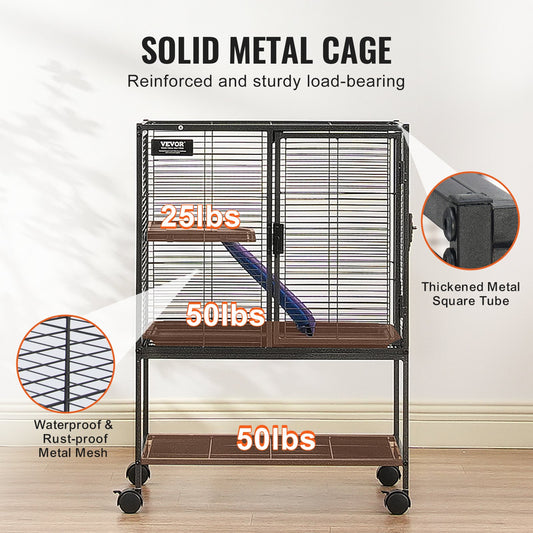 2-Tier Rolling Ferret Cage