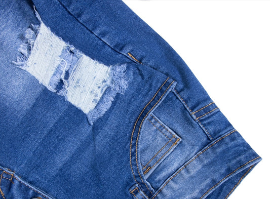 Distressed Denim Shorts