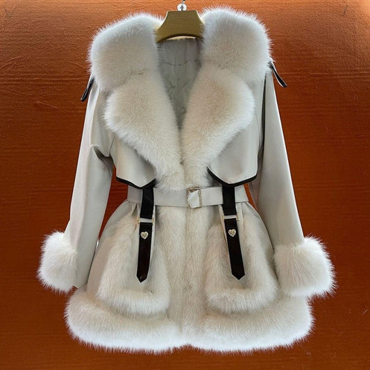 Big Fur Collar Coat