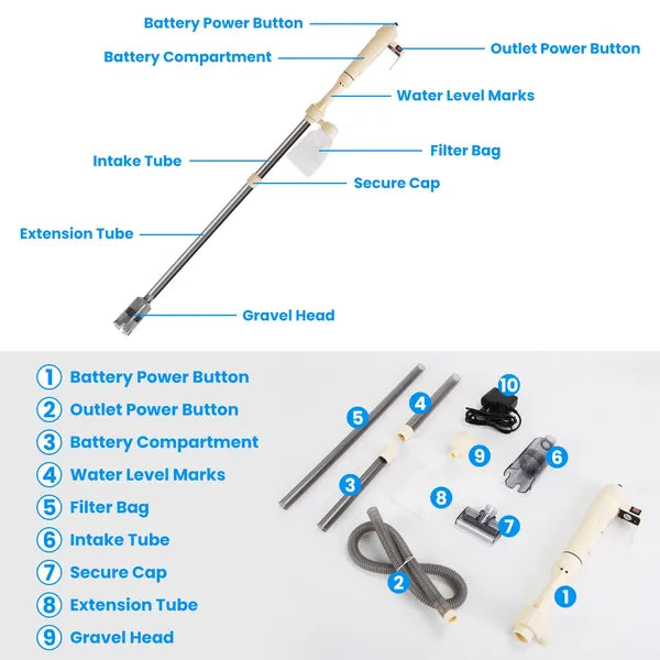 Electric Aquarium Gravel Cleaner