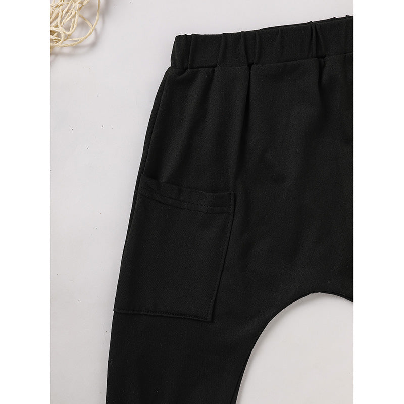 Baby Boy's 'Heart Crusher'  Long Sleeve T Shirt Top & Black Heart Print Pants