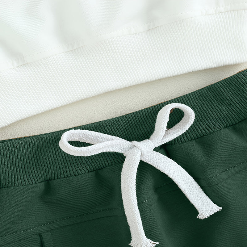 Baby Boy's Sweatshirt & Drawstring Jogger Pants For Spring & Fall