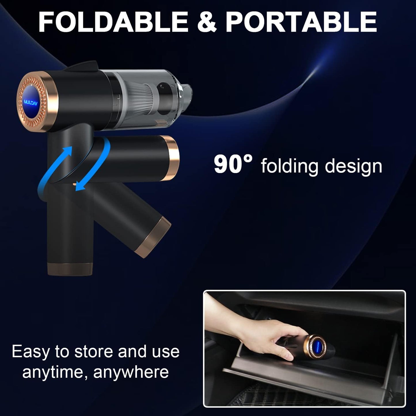 Multi-nozzle Handheld Car Vacuum Cleaner.