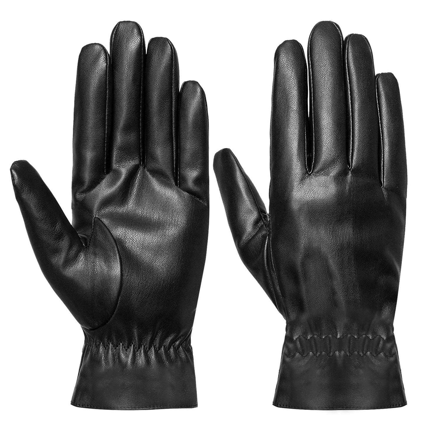 Black Leather Gloves