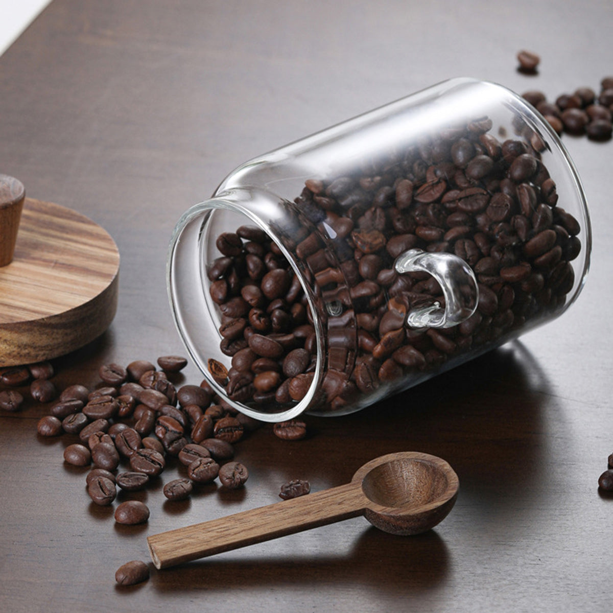 Glass Coffee Jars - 3Pcs