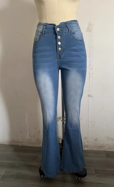 Bell Bottom Washed Out Jeans