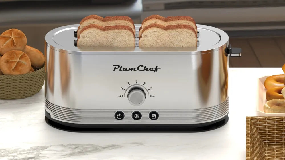 4-Slice Toaster with 7 Browning Settings - 1350W