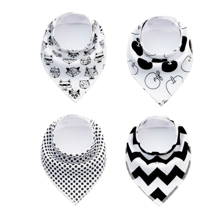 Cotton Baby Bibs Bandana 4pcs
