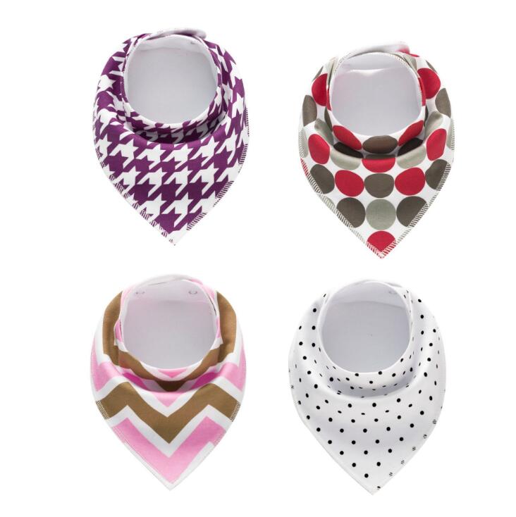 Cotton Baby Bibs Bandana 4pcs