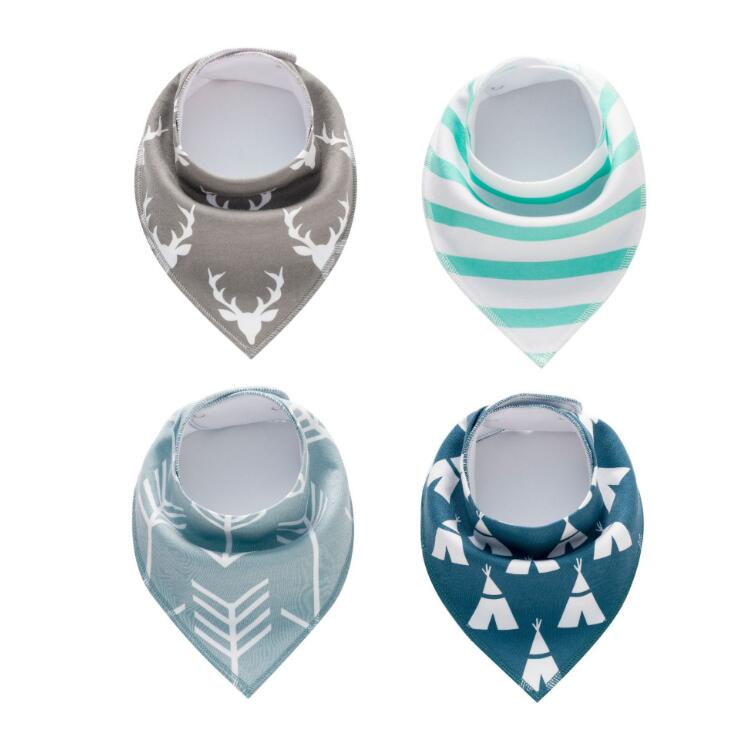 Cotton Baby Bibs Bandana 4pcs