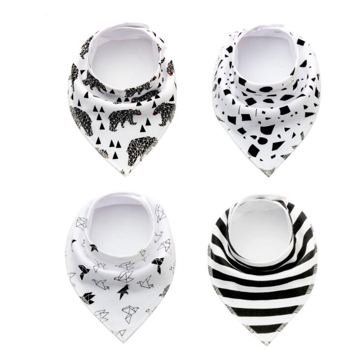 Cotton Baby Bibs Bandana 4pcs