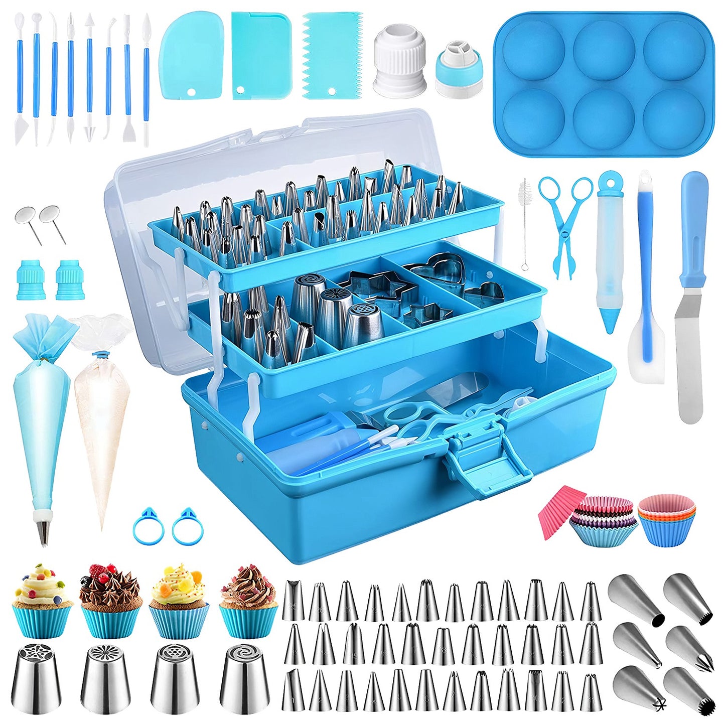 Cake Decorating & Baking Accessories, 236 Pcs With Storage Box