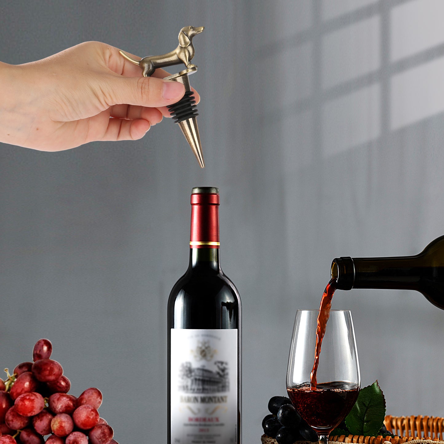 Dachshund-shaped Wine & Champagne Stopper
