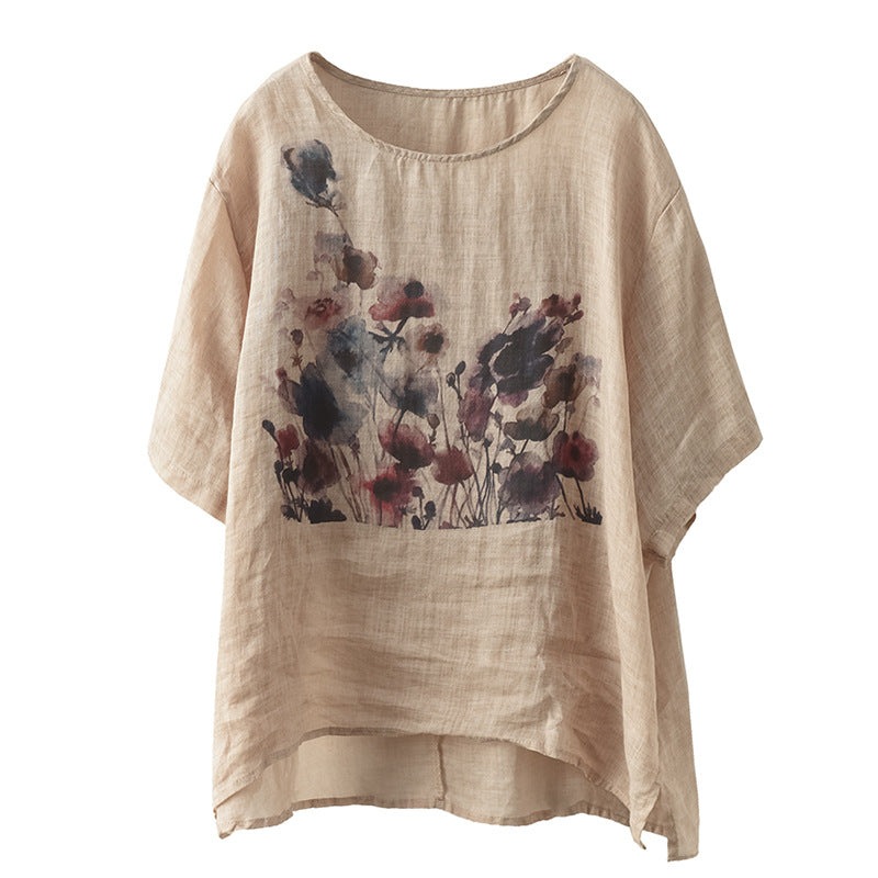 Summer Vintage Long Casual T-shirt