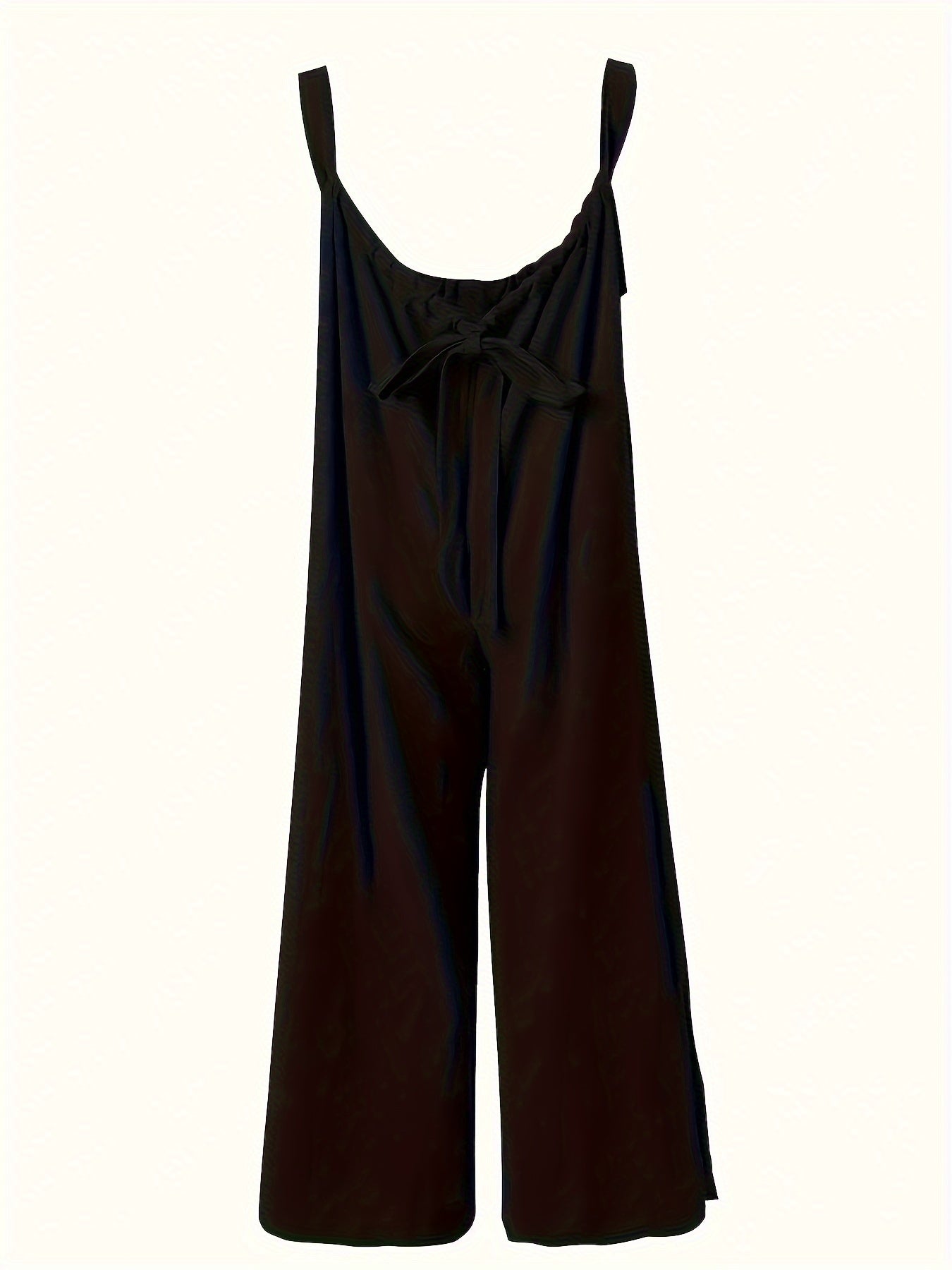 Plus Size Solid Color Pocket Overalls