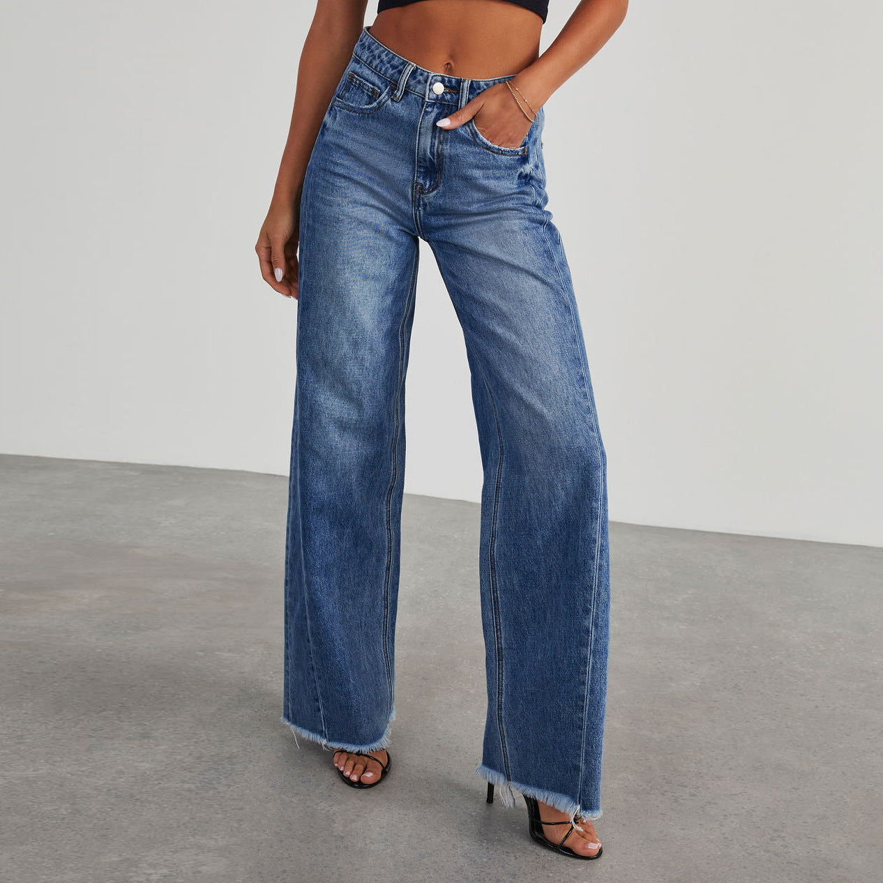 Comfortable Straight Wide-leg Pants