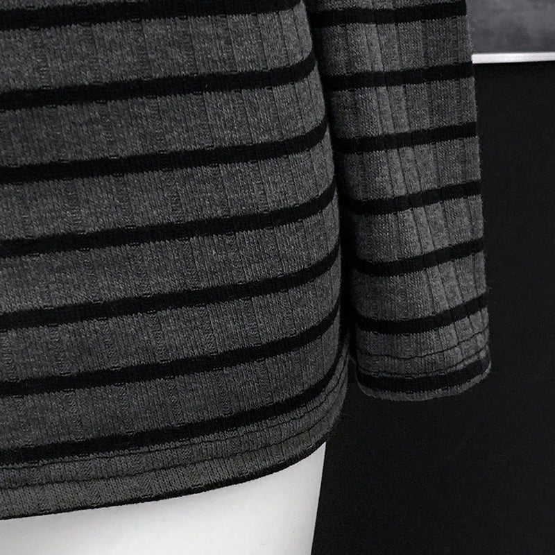 Striped Off-Shoulder Bodycon Dress