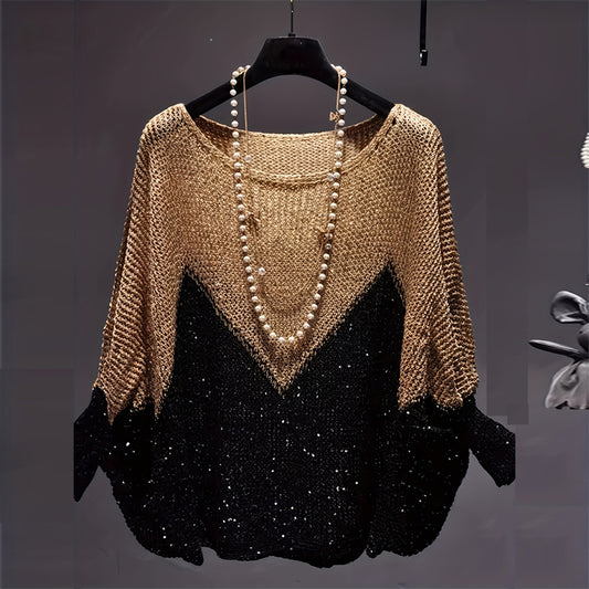 Loose Fit Round Neck Knit Sweater