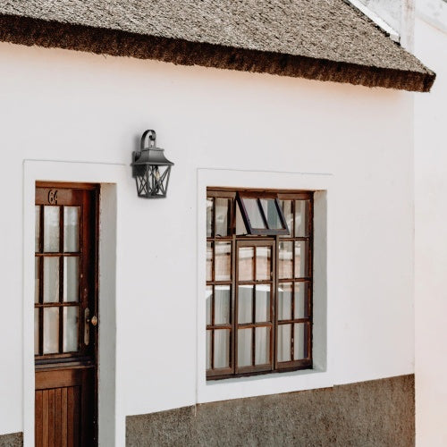 Black Outdoor Wall Light - 2 Lights