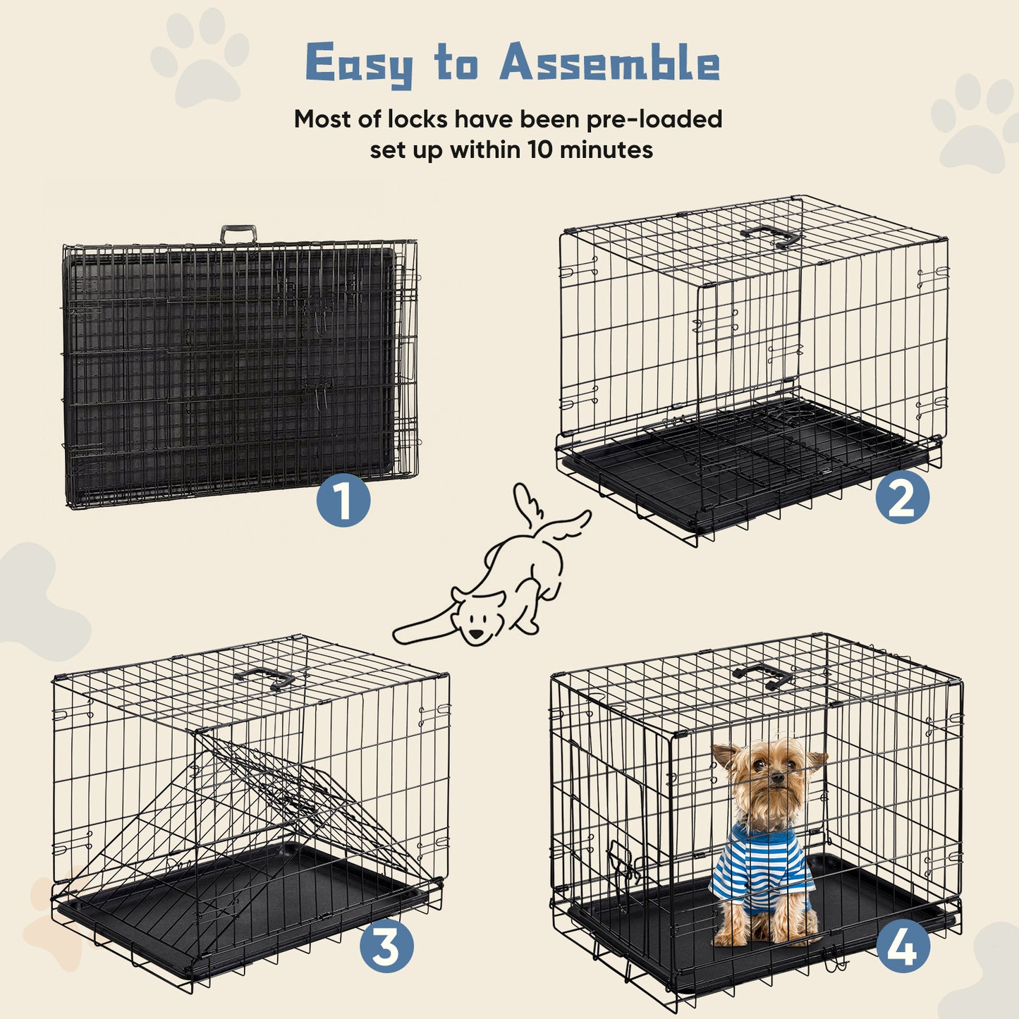 Single Door Dog Cage