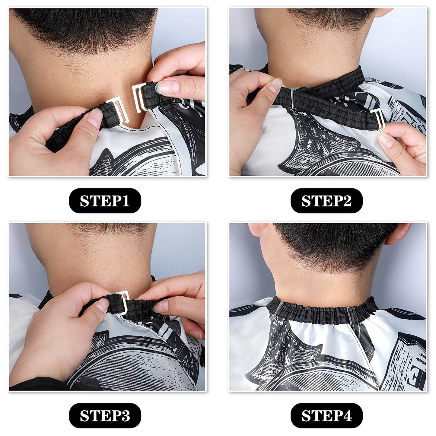 Floral Print Cape With Neck Duster