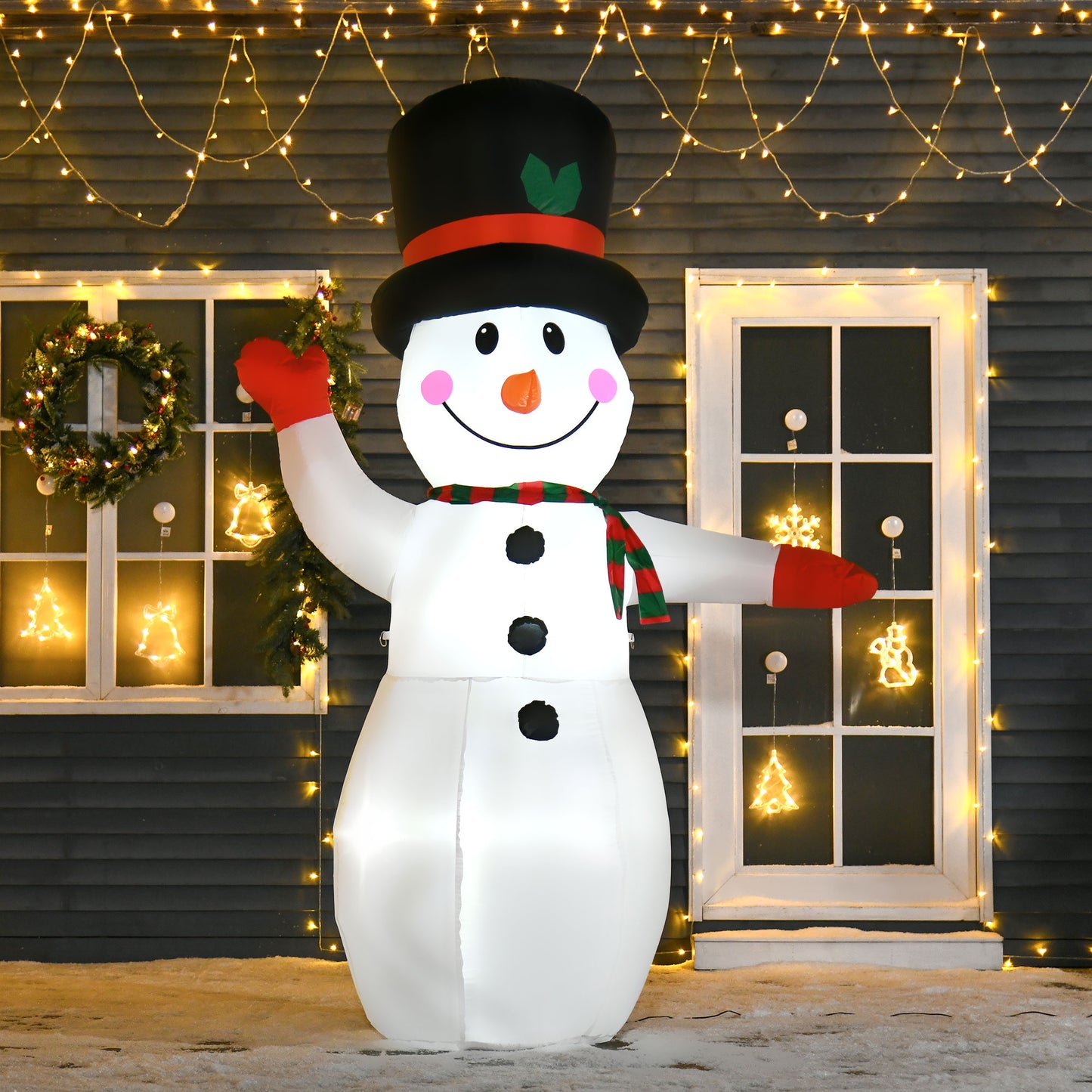 8 inch Christmas Inflatables Outdoor Decorations Snowman