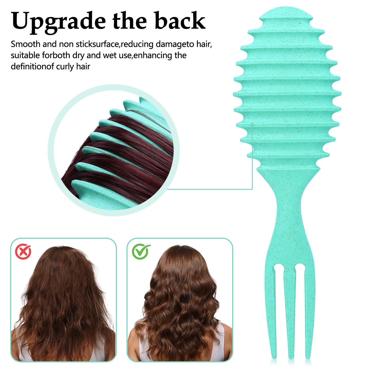 Boar Bristle Styling Brush For Curly Hair