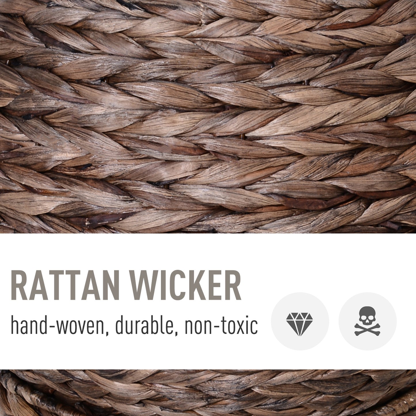 Wicker Cat Bed with Stand