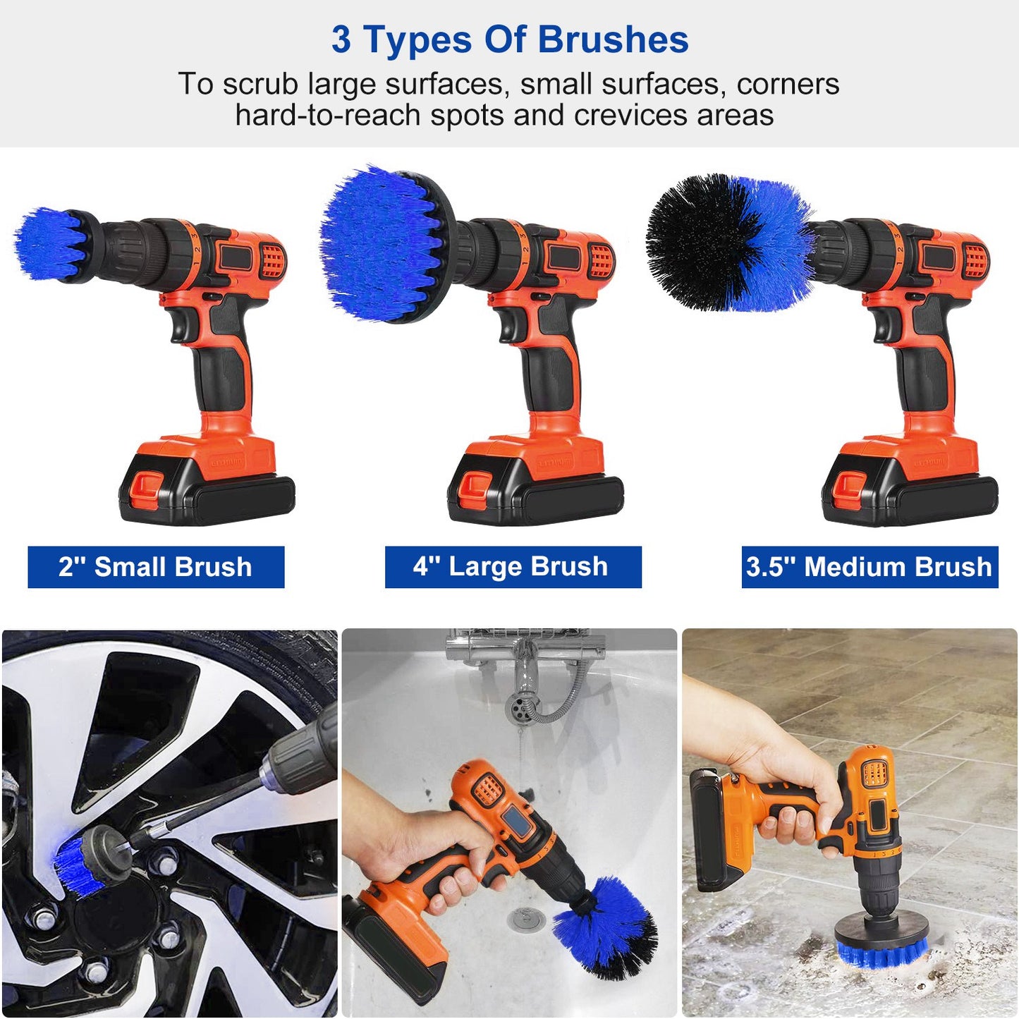 Scrubber Cleaning Brush - 3Pcs