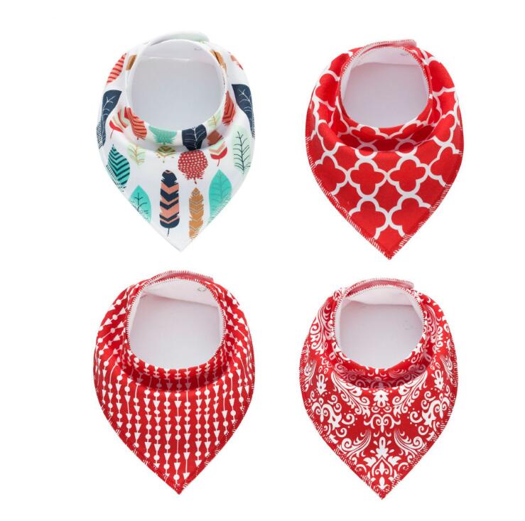 Cotton Baby Bibs Bandana 4pcs