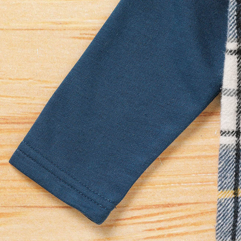 Baby Boy - Plaid Long Sleeve Hoodie Sweatshirt & Pants