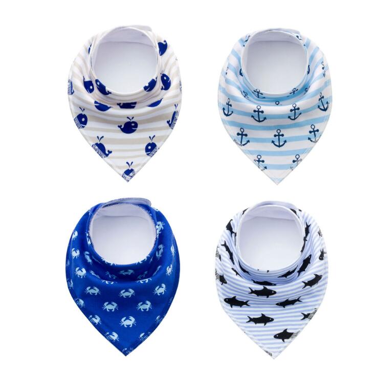 Cotton Baby Bibs Bandana 4pcs