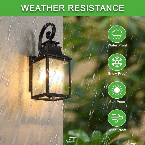 Large Outdoor Glass Wall Light