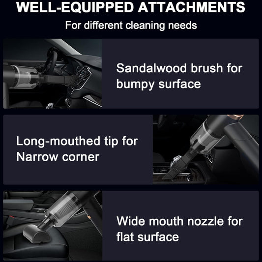 Multi-nozzle Handheld Car Vacuum Cleaner.