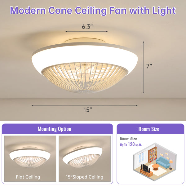 LED Enclosed Ceiling Fan