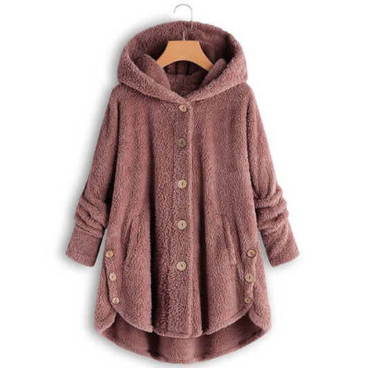 Plus Size Vintage Hooded Cardigan