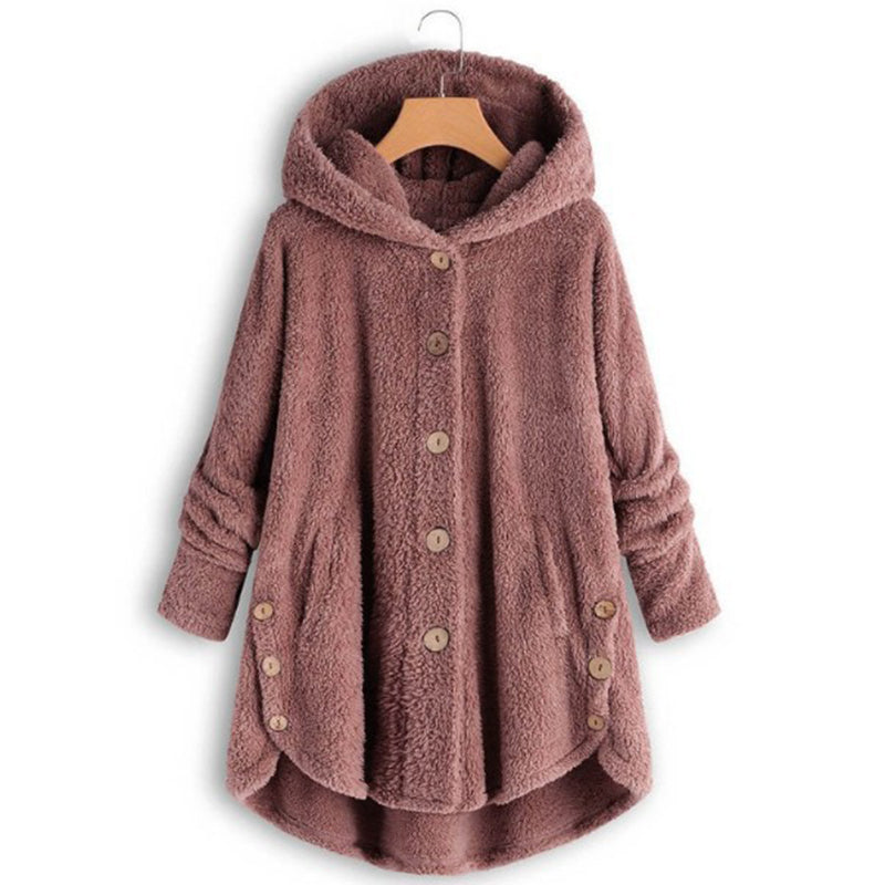 Plus Size Vintage Hooded Cardigan