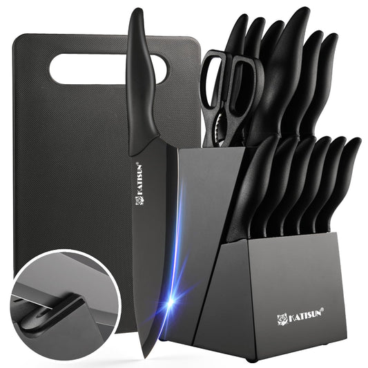 Knife Block Set With Cutting Board