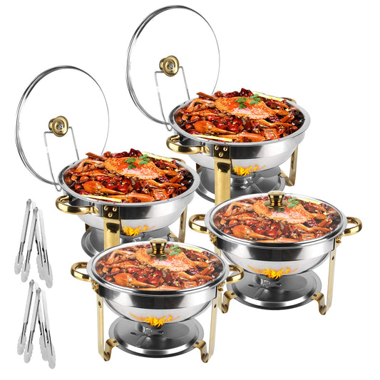 Round Buffet Food Warmer - 4Pcs